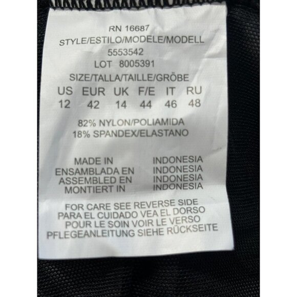 Swim Solutions Off Shoulder Floral Print Women's One Piece Swimsuit Size 12 - Picture 7 of 8